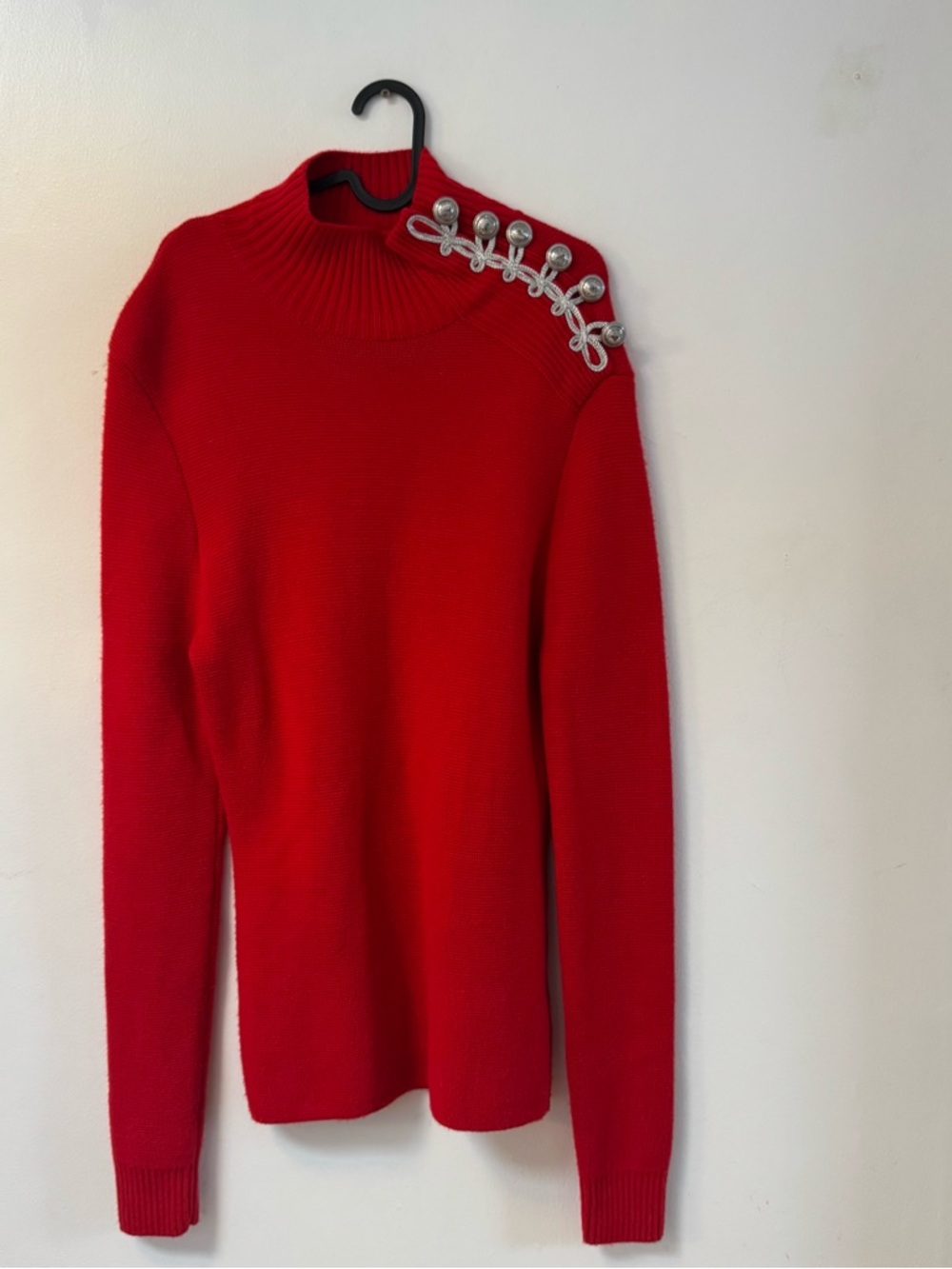 PACO RABANE X H&M red wool sweater  unisex M - Picture 7 of 13